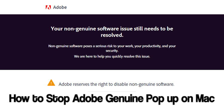 How to Stop Adobe Genuine Pop up on Mac